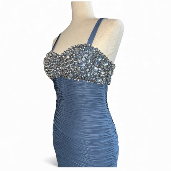 Jovani Dresses & Skirts - Jovani Blue Beaded Maxi Dress